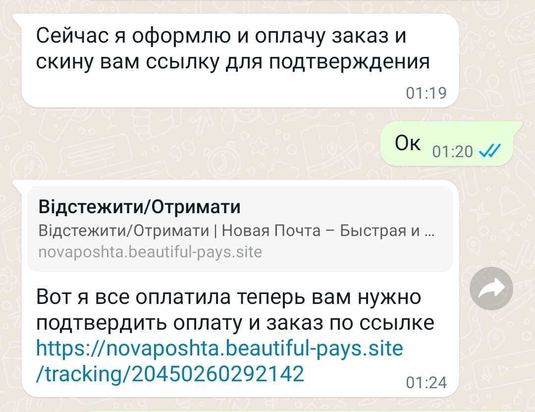 Переписка с мошенниками