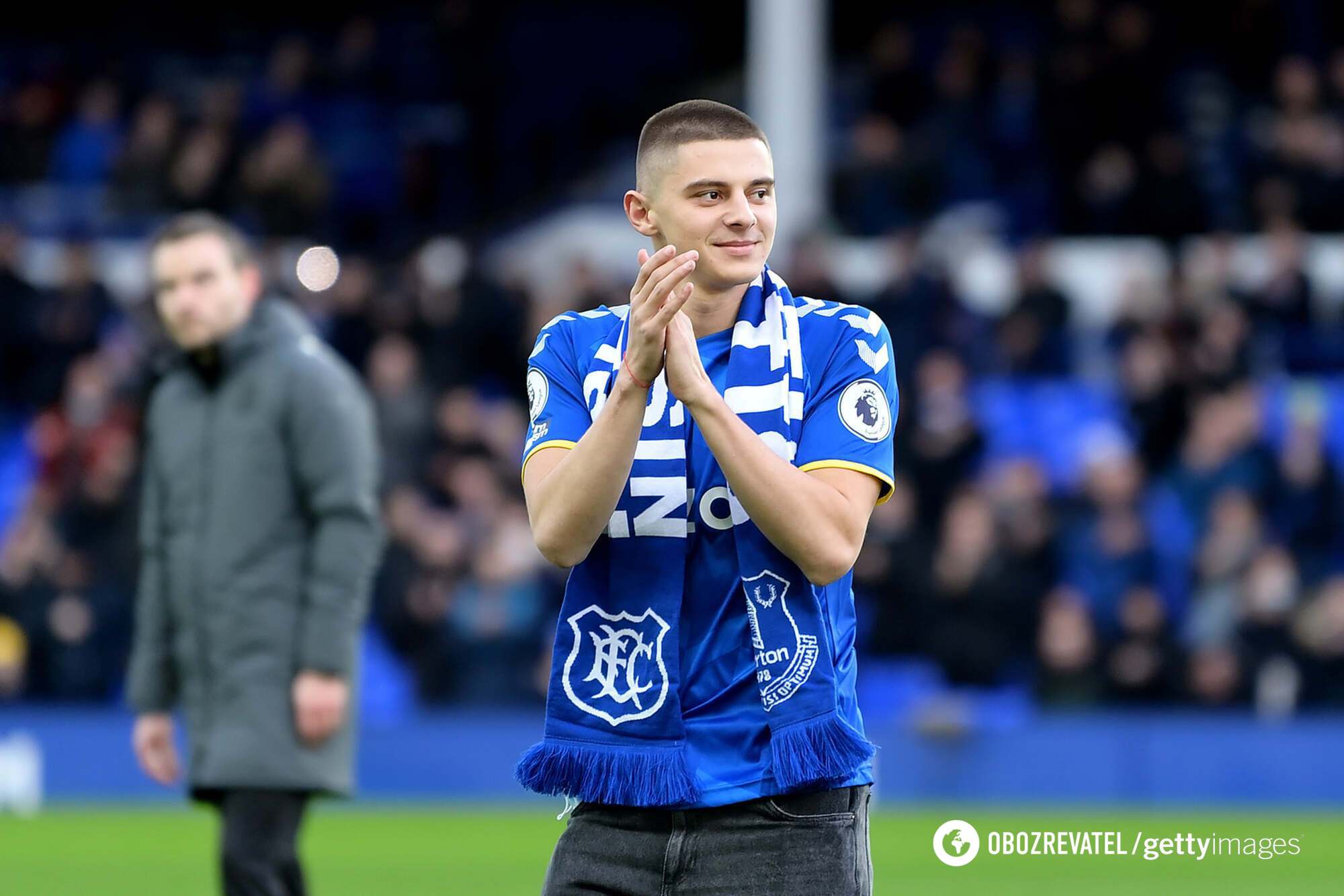 Миколенко поприветствовал болельщиков "Эвертона".