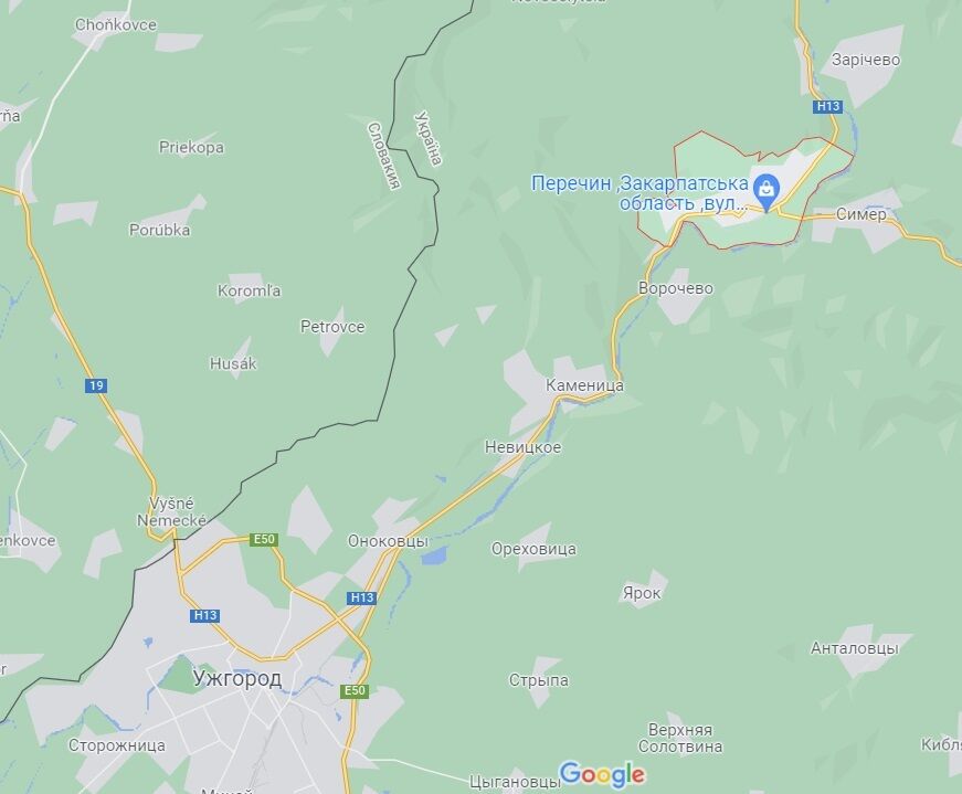 ДТП в городе Перечин.