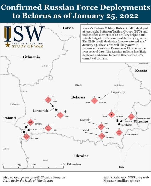 карта войск рф в беларуси