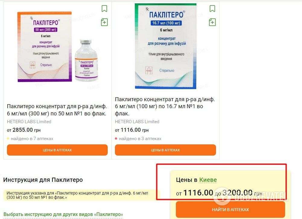 Пациенты должны были получать "Паклитеро" бесплатно dqxikeidqxiqqeant