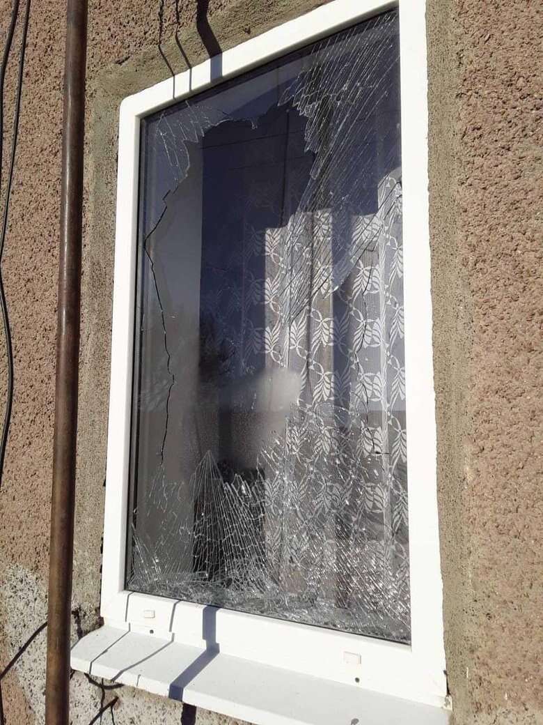 Последствия вчерашнего обстрела российскими войсками Гранитного 02