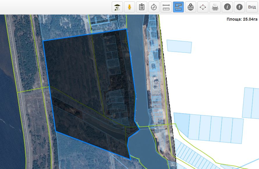 15 кадастрова карта з замірами
