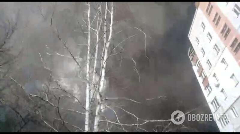 Небо над местом инцидента стало черным