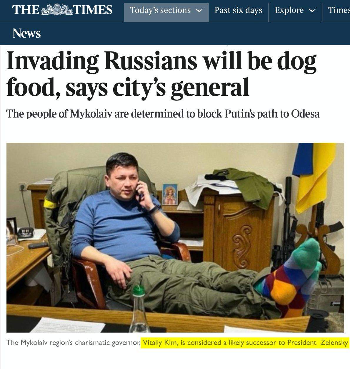 The Times назвав Віталія Кіма The Times назвав Віталія Кіма dqxikeidqxiqqeant