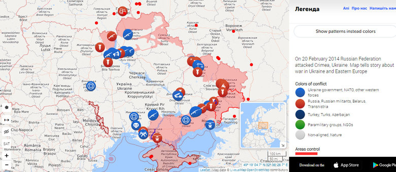 Заработал сайт с интерактивной картой войны в Украине 01 dqxikeidqxiqqeant