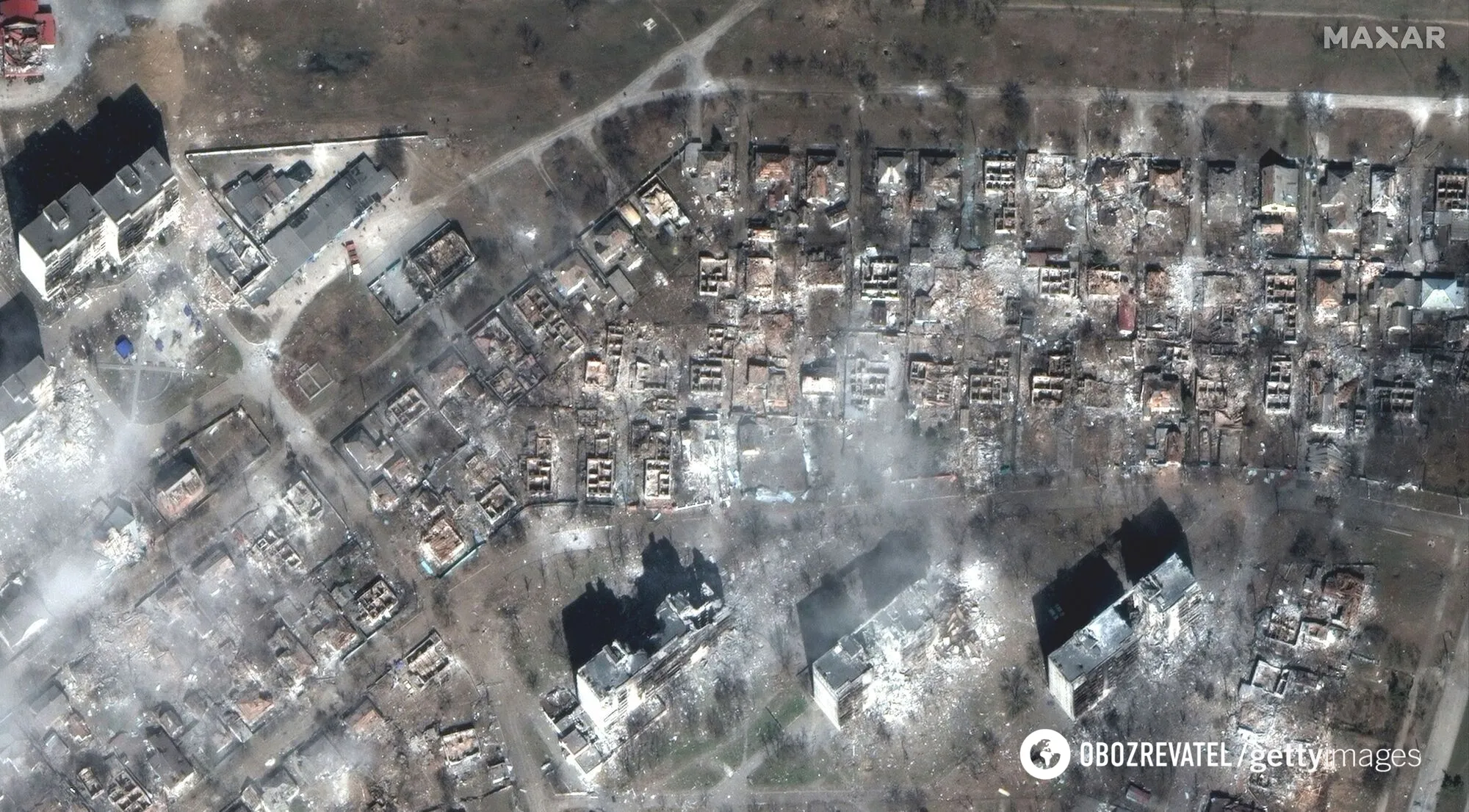 Мариуполь со спутника 29 марта 2022 года