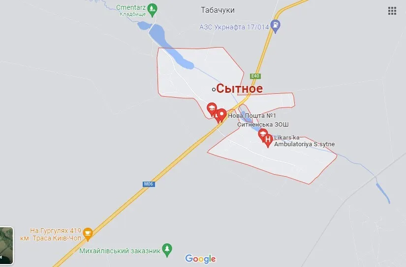 Авария произошла вблизи села Ситное