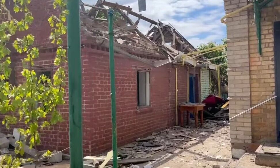 Последствия обстрела.