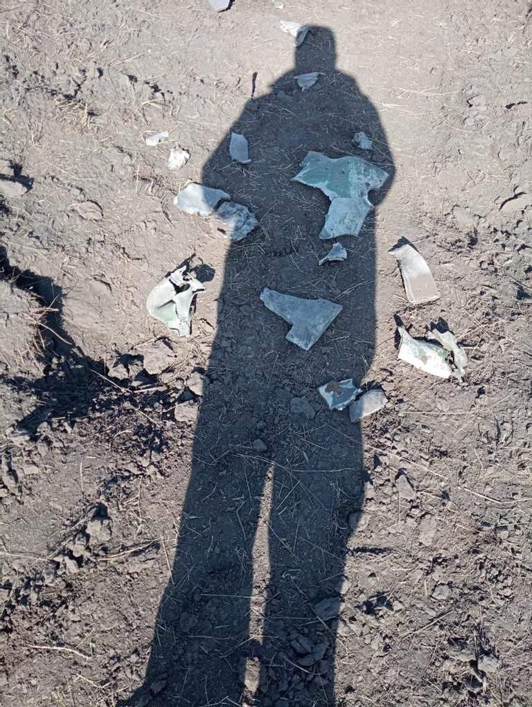 Обломки российского снаряда в Сумской области