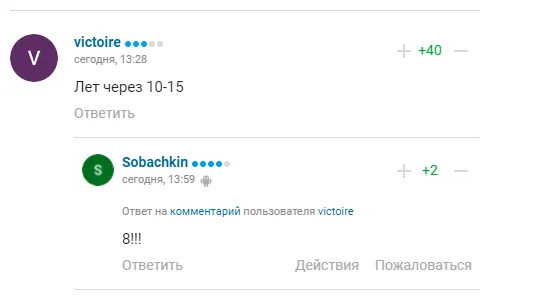 Комментарии болельщиков