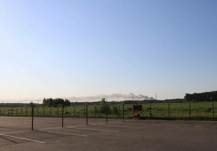 В России горит воинская часть