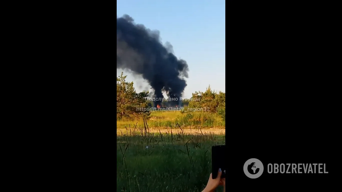 В России горит воинская часть