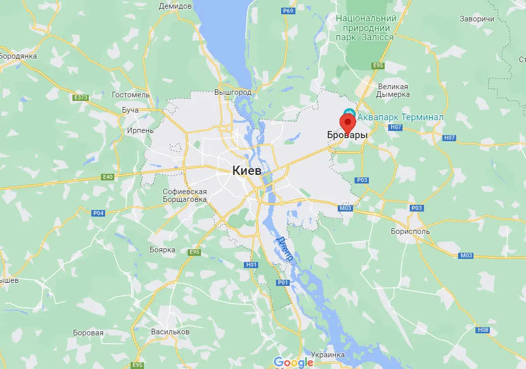 Взрыв слышали возле Броваров.
