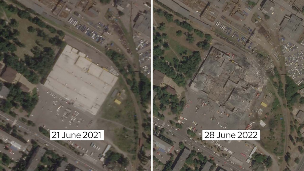 Как выглядит Кременчугский ТЦ после ракетного удара: спутниковые снимки dqxikeidqxitkant