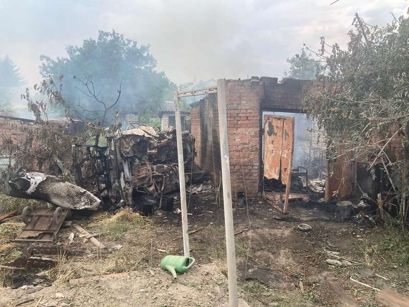 Последствия обстрела города оккупантами