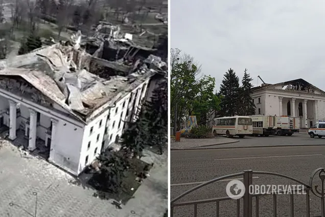 Драмтеатр Мариуполя теперь выглядит так. dqxikeidqxiqqeant