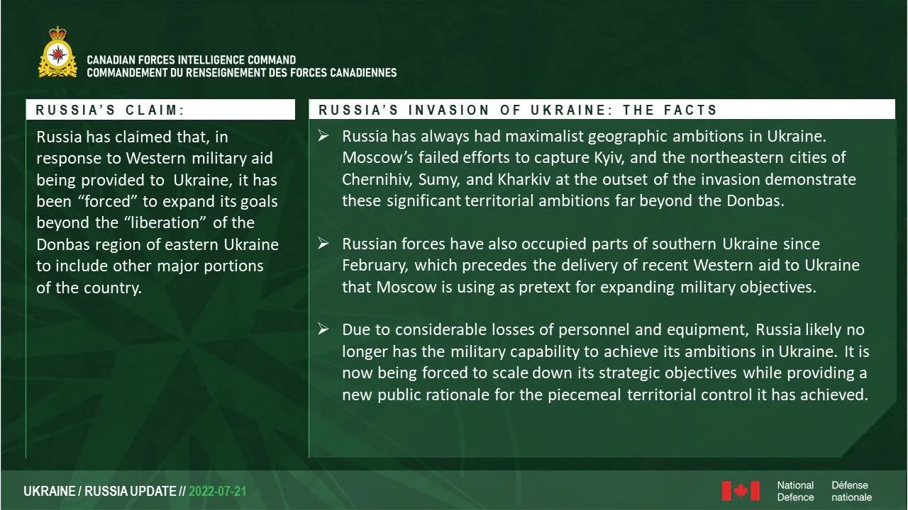 Звіт командування розвідки ЗС Канади