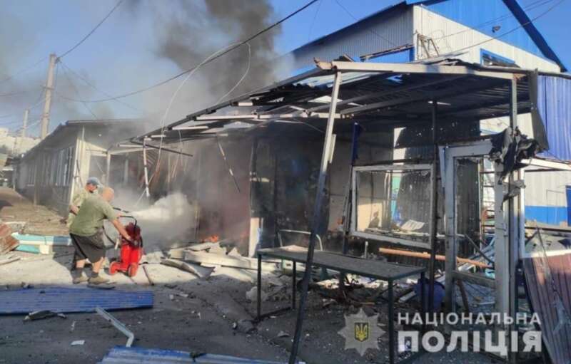 Фото - наслідки обстрілу Бахмута