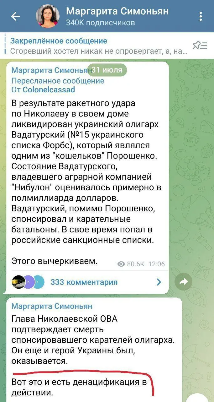 Симоньян зізналася, що в РФ планували вбивство Героя України. dqxikeidqxitkant