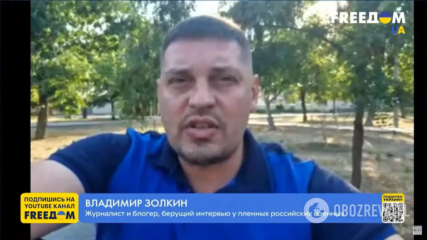 Український журналіст Володимир Золкін в ефірі національного телемарафону