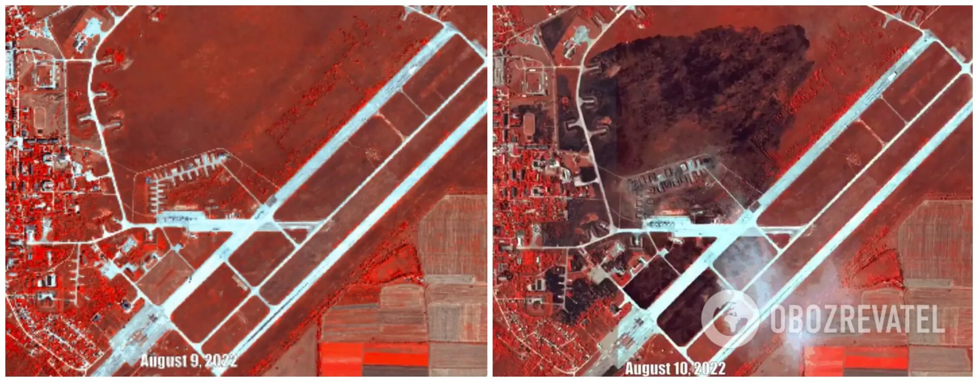 Супутникові знімки до та після вибухів dqxikeidqxitkant