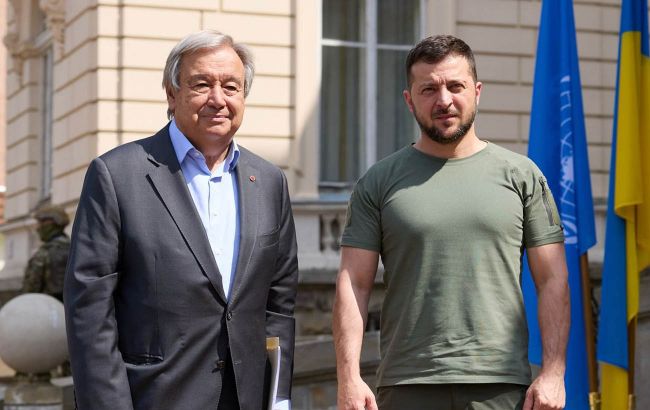 Зеленський зустрівся із генсеком ООН у Львові dqxikeidqxitkant