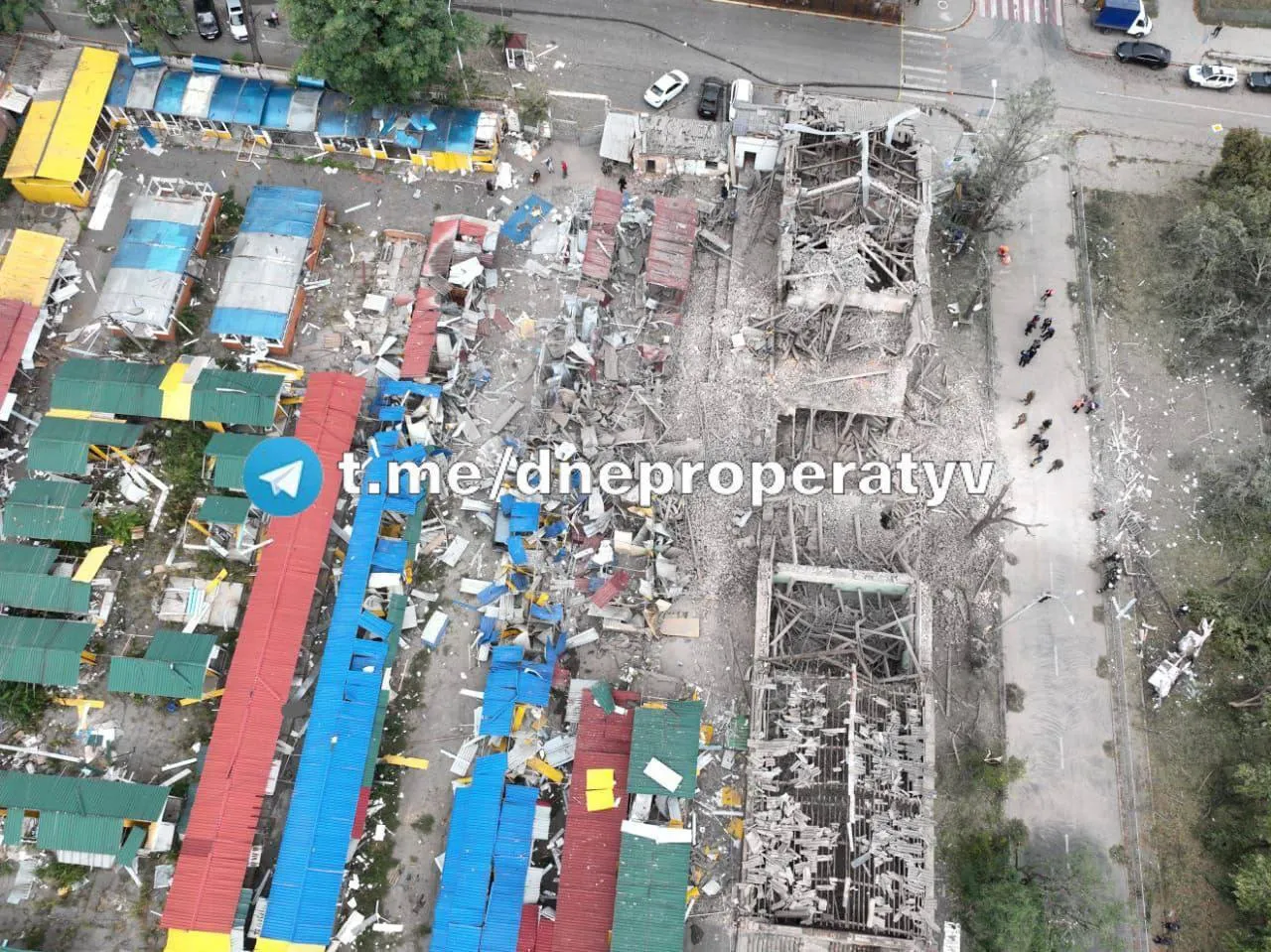 З’явилися фото наслідків нічних ’’прильотів’’ по Дніпру з висоти пташиного польоту