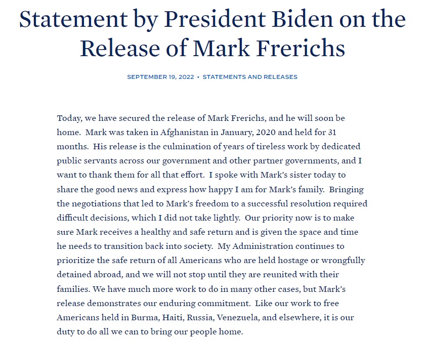 Скриншот с сайта Белого дома dqxikeidqxiqqeant