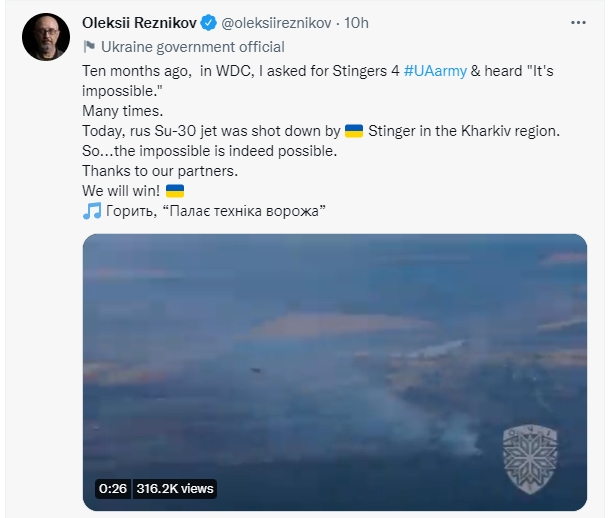 Рєзніков розповів, яку роль відіграють американські Стінгери у війні dqxikeidqxiqqeant