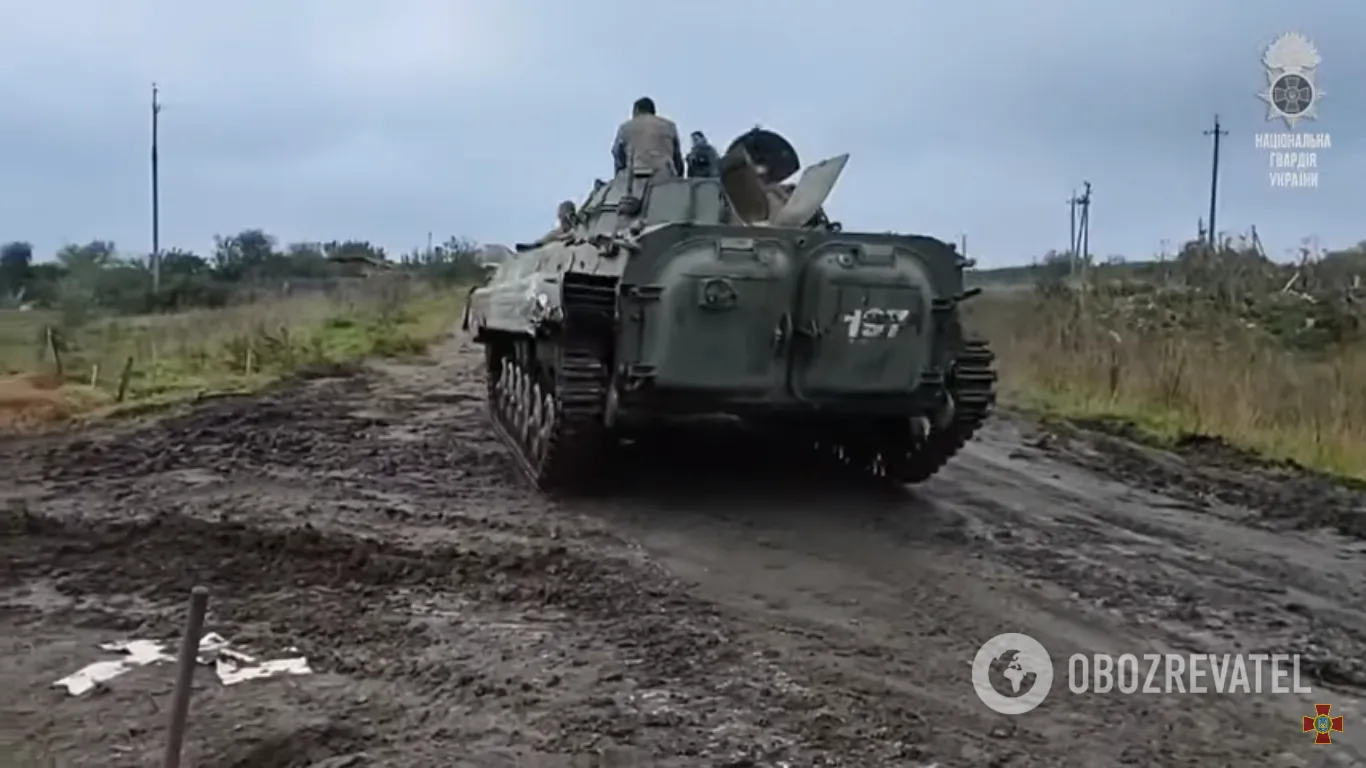 Нацгвардейцы захватили вражескую БМП