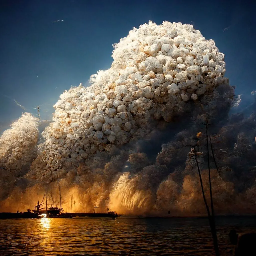 Как нейросеть Midjourney видит ’’хлопок’’ на Керченском мосту: яркие фото