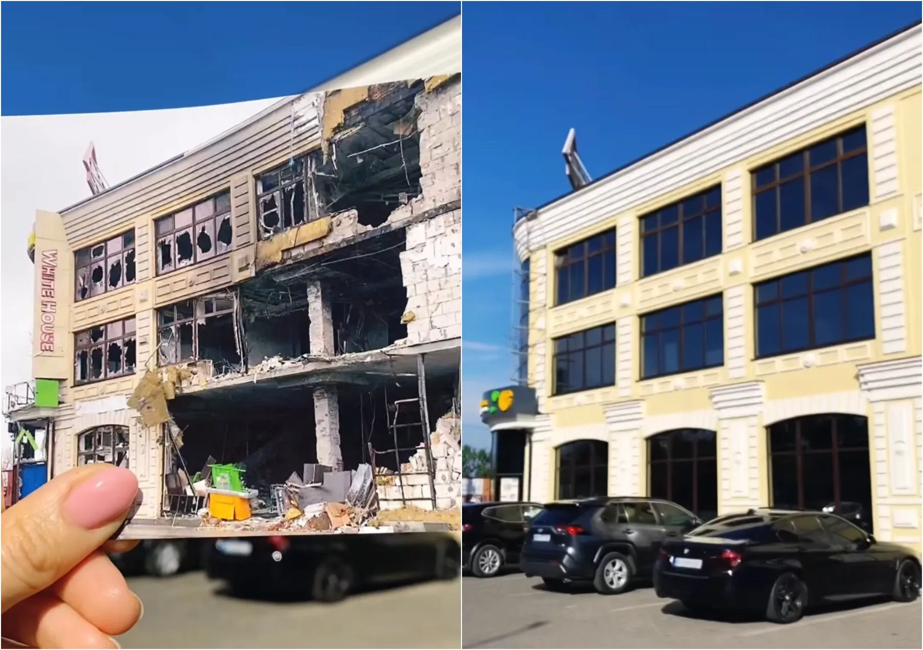 Блогерша показала, как быстро украинцы отстраивают разрушенные оккупантами здания. Видео поразило сеть