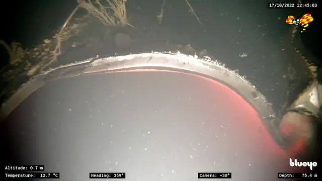 Фото зруйнованої ділянки Північного потоку