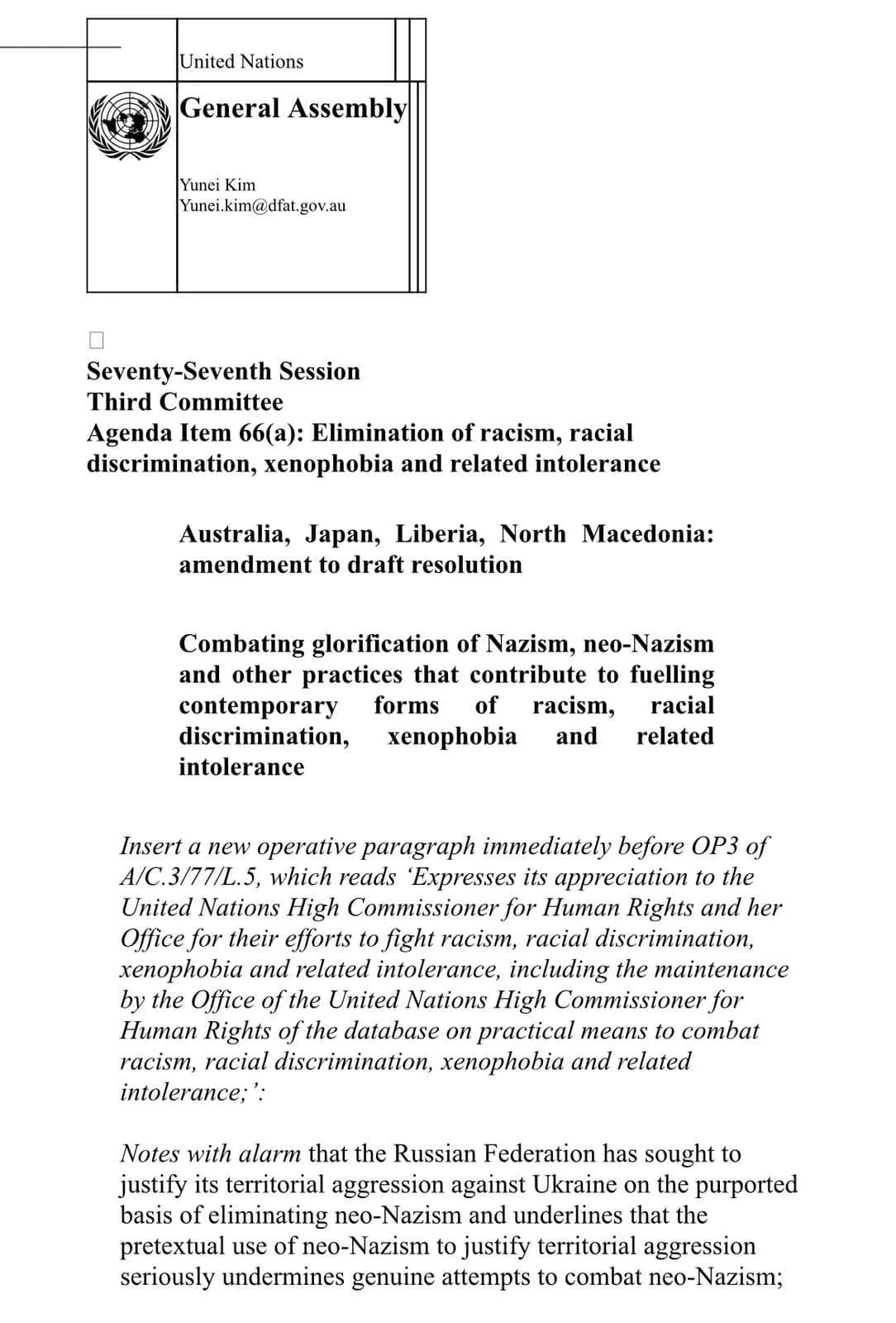 Росія в ООН проголосувала за резолюцію, яка засуджує її агресію: Кислиця розкрив деталі dqxikeidqxitkant