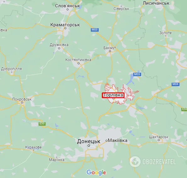 Місто Горлівка на карті dqxikeidqxiqqeant
