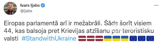 У Європарламенті присоромили депутатів, які не підтримали визнання РФ державою-терористом. Фото