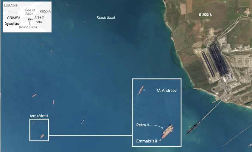 Суда на спутниковых снимках