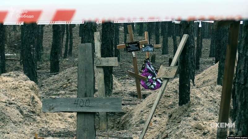 Погребение в Изюмском лесу