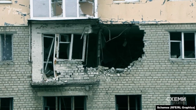 Разрушение в Изюме