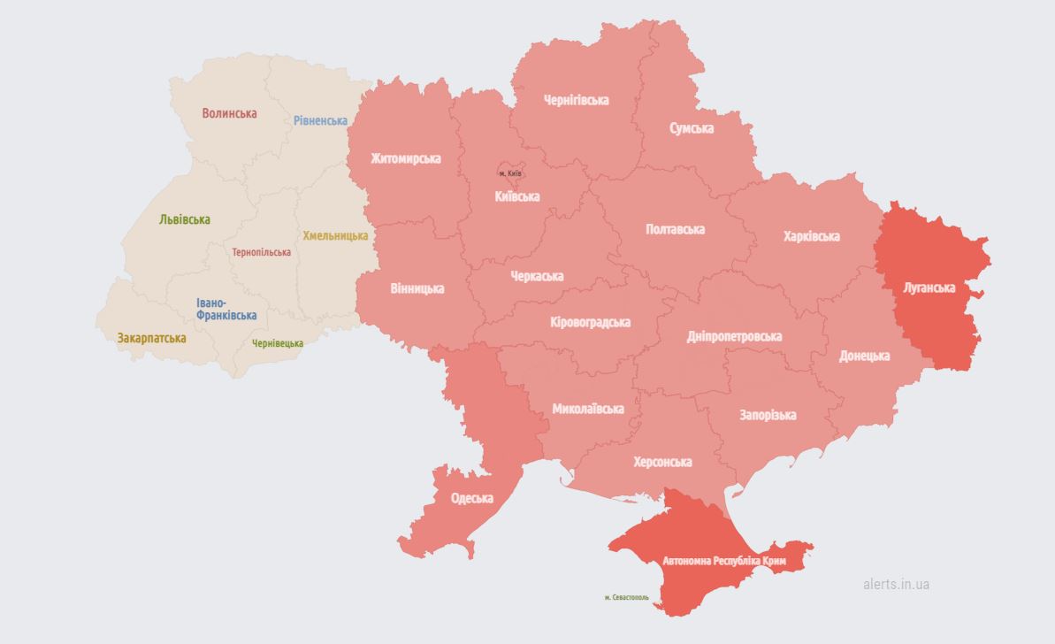 В большинстве областей воздушная тревога. Украинцев предупреждают о ракетах dqxikeidqxiqqeant