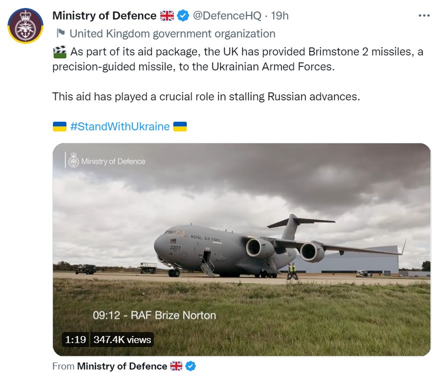 Британія передала Україні нову партію високоточних ракет Brimstone-2 dqxikeidqxitkant