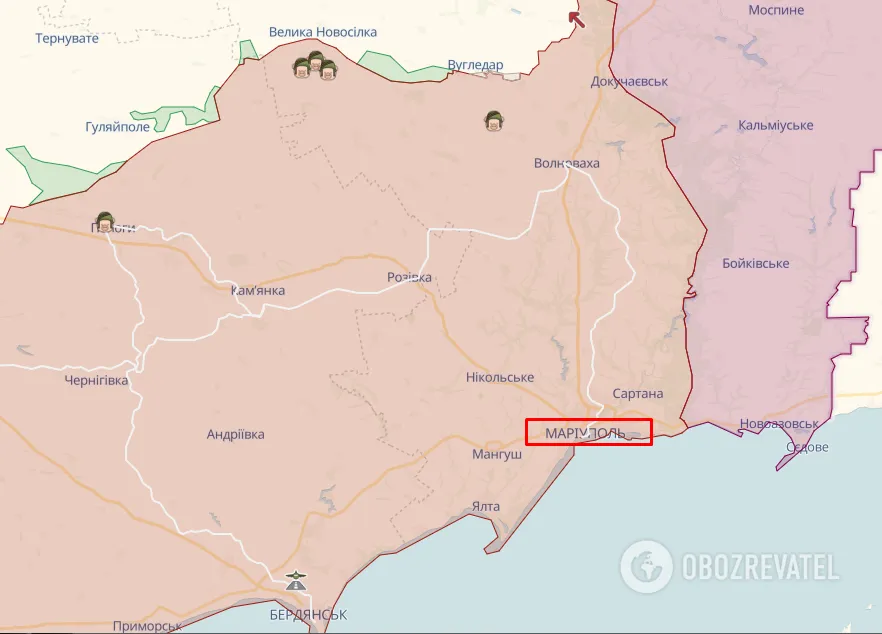 Маріуполь на карті dqxikeidqxitkant