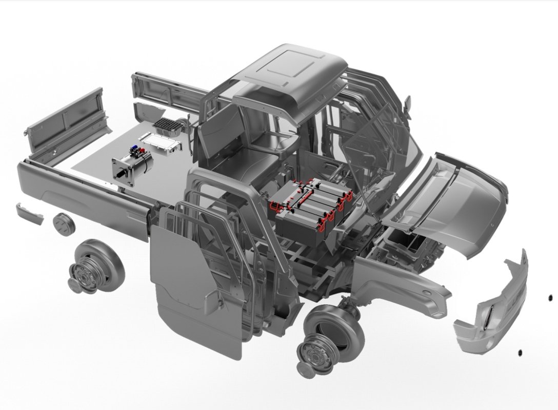 электромобиль ЛуАЗ, новый ЛуАЗ, пикап ЛуАЗ, украинский электромобиль, электрокар ЛуАЗ