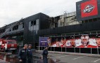 Последствия пожара во дворце спорта «Дружба», 26 мая 2014 года. Фото: Константин Сазончик / ИТАР-ТАСС