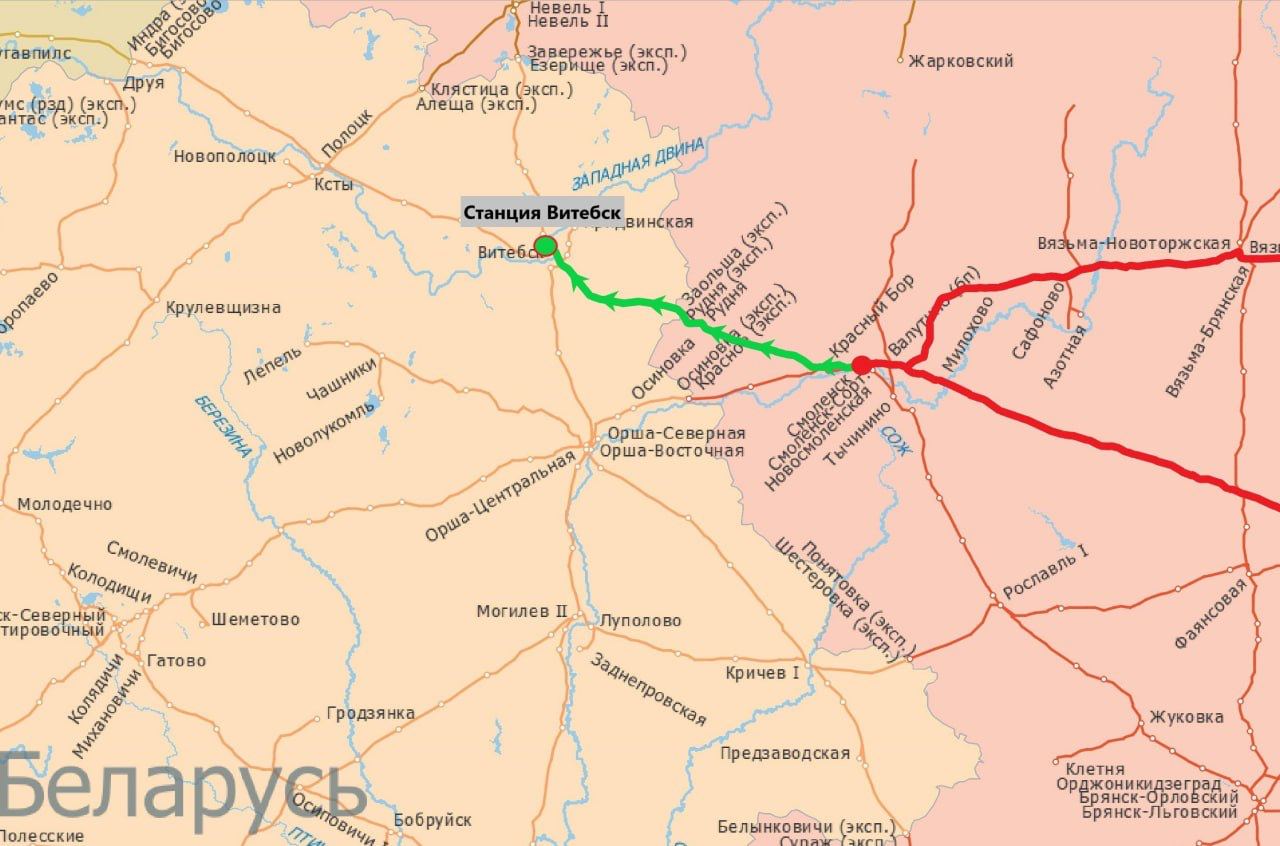 До Білорусі вчергове прибув російський ешелон з військовими dqxikeidqxitkant