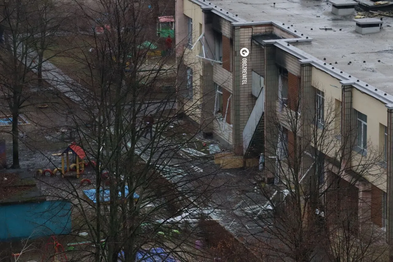 Детский сад в Броварах с высоты.