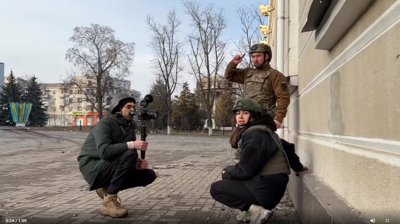 Раміна у Бахмуті вперше потрапила під артилерійський обстріл. Відео dqxikeidqxitkant