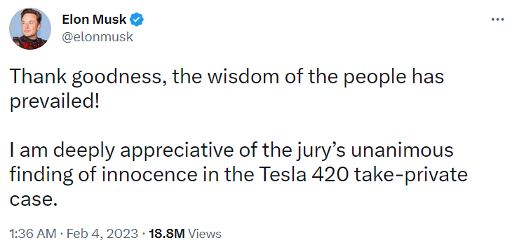 Маск відреагував на виправдувальний вердикт dqxikeidqxiqxxant