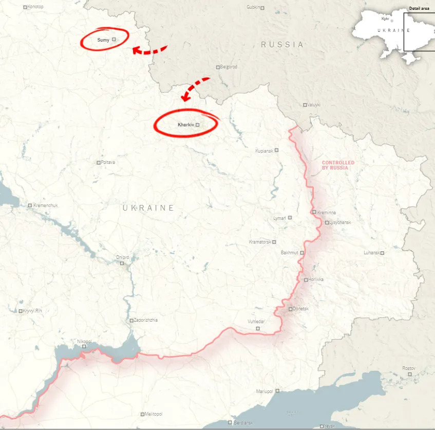 Россия может открыть новый фронт, но и Украина готовит контрнаступление – NYT